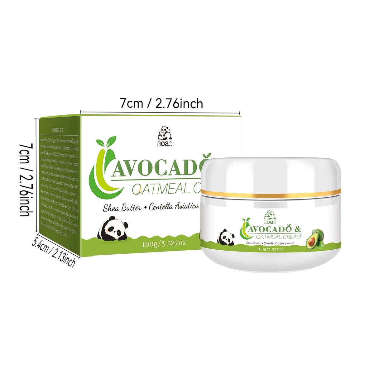 Avocado face cream moisturizing non-greasy lotion day and night cream suitable for children and adults.