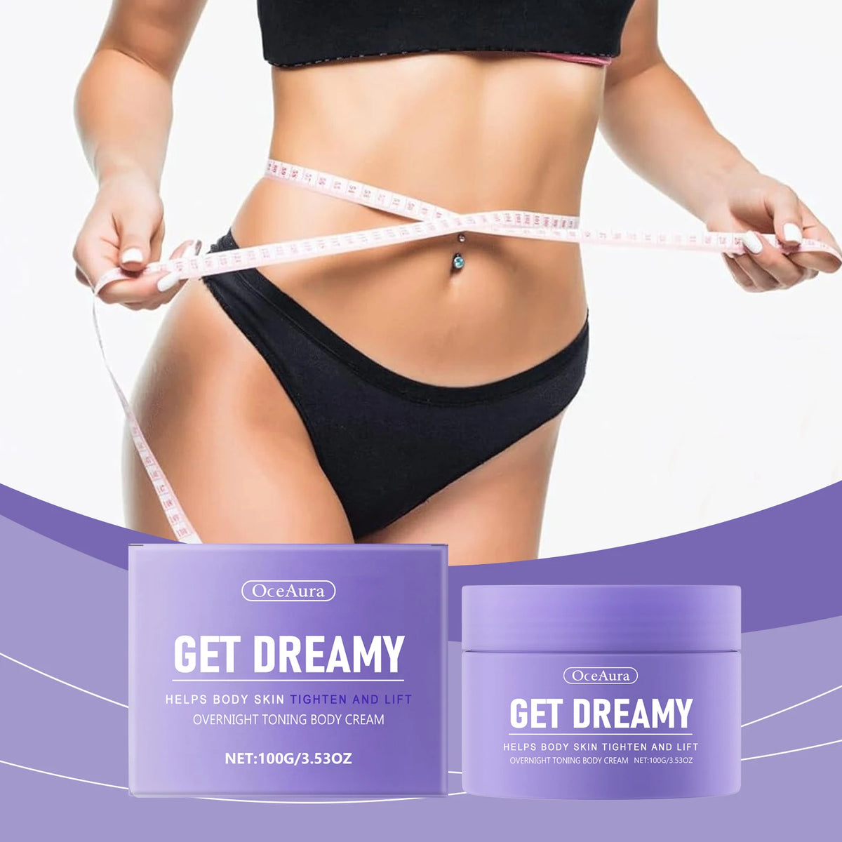Shaping Cream Overnight Toning Body Skin Tightening Lifting Improves Sagging Smooth Soft Skin Nightly Body Cream 100g