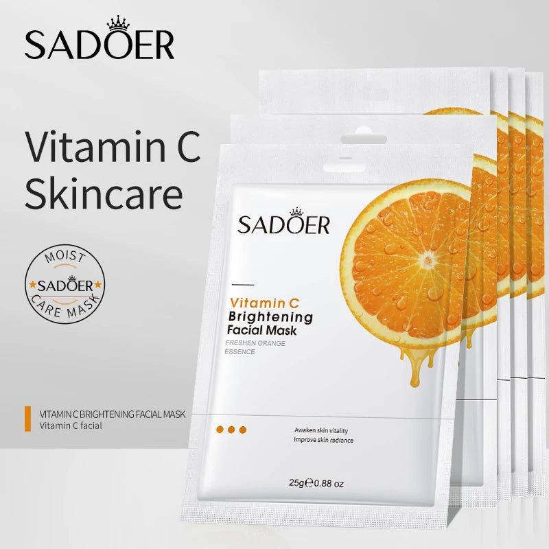 Vitamin C Facial Mask Remove Blackheads Shrink Pores Brightening Skin Soothing Moisturizing Korean Beauty Skincare Products