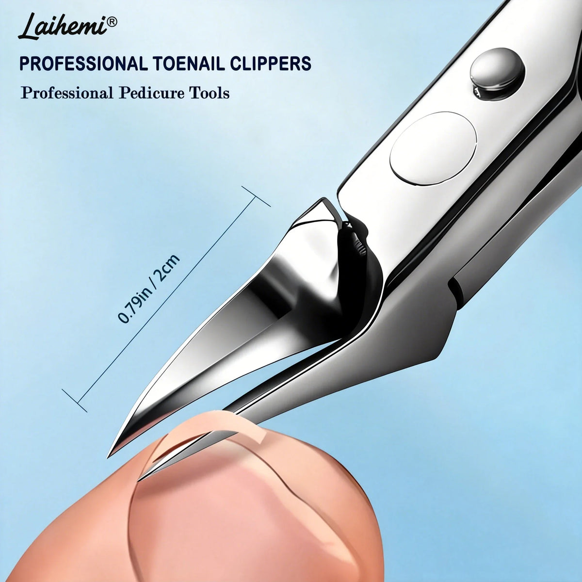 Professional Toenail Nippers, Sharp Stainless Steel Ingrown Toenail Clippers with Ergonomic Handle, Heavy Duty Pedicure Tool
