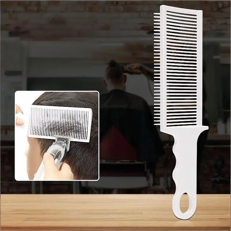 1Pcs Hair Cutting Combs Professional Barber Clipper Flat Top Hair Cutting Comb For Men Fading Comb Salon Styling Tool!~