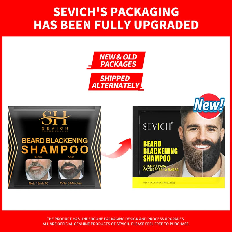 5-20PCS Natural Hair Dye Black Beard Shampoo Beard Paint Men Beard Coloring Dye 5 Minutes Temporary Blackening Moustache Shampoo