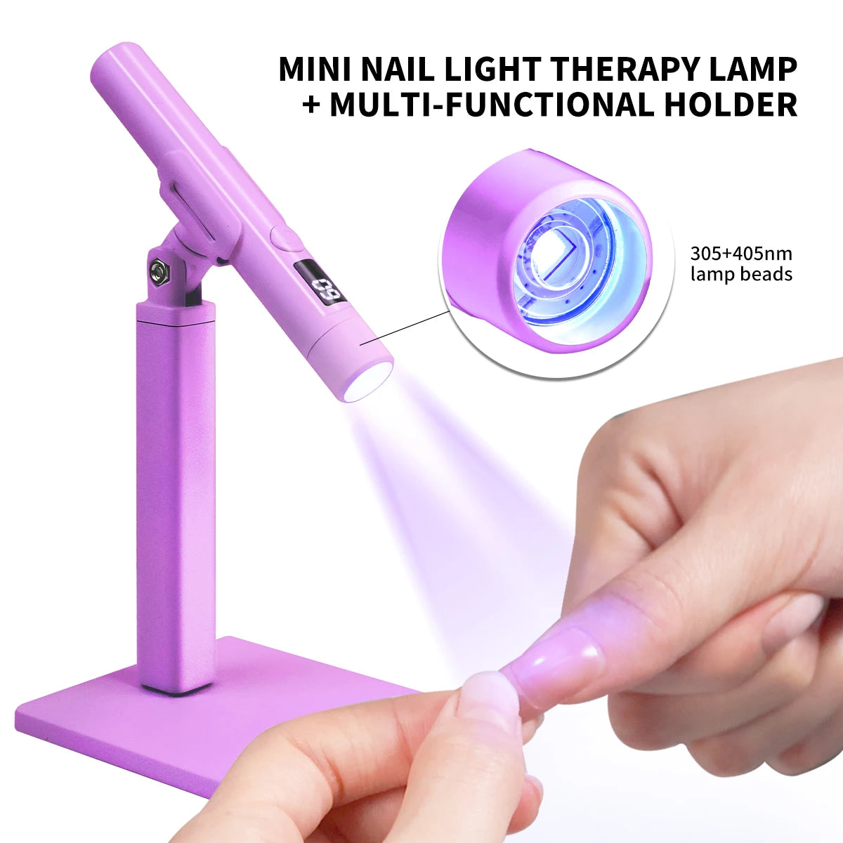 Professional Nail UV LED Lamp Desk With Display Rechargeable Portable Mini Nail Dryer Stand UV Lamp for Nails Art Removable