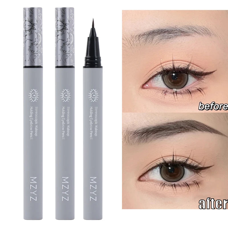 1PCS Waterproof Liquid Eyebrow Easy To Color Long Lasting Sweat-proof Eyebrow Pen 0.01MM Ultra Thin Head Eye Makeup Cosmetics