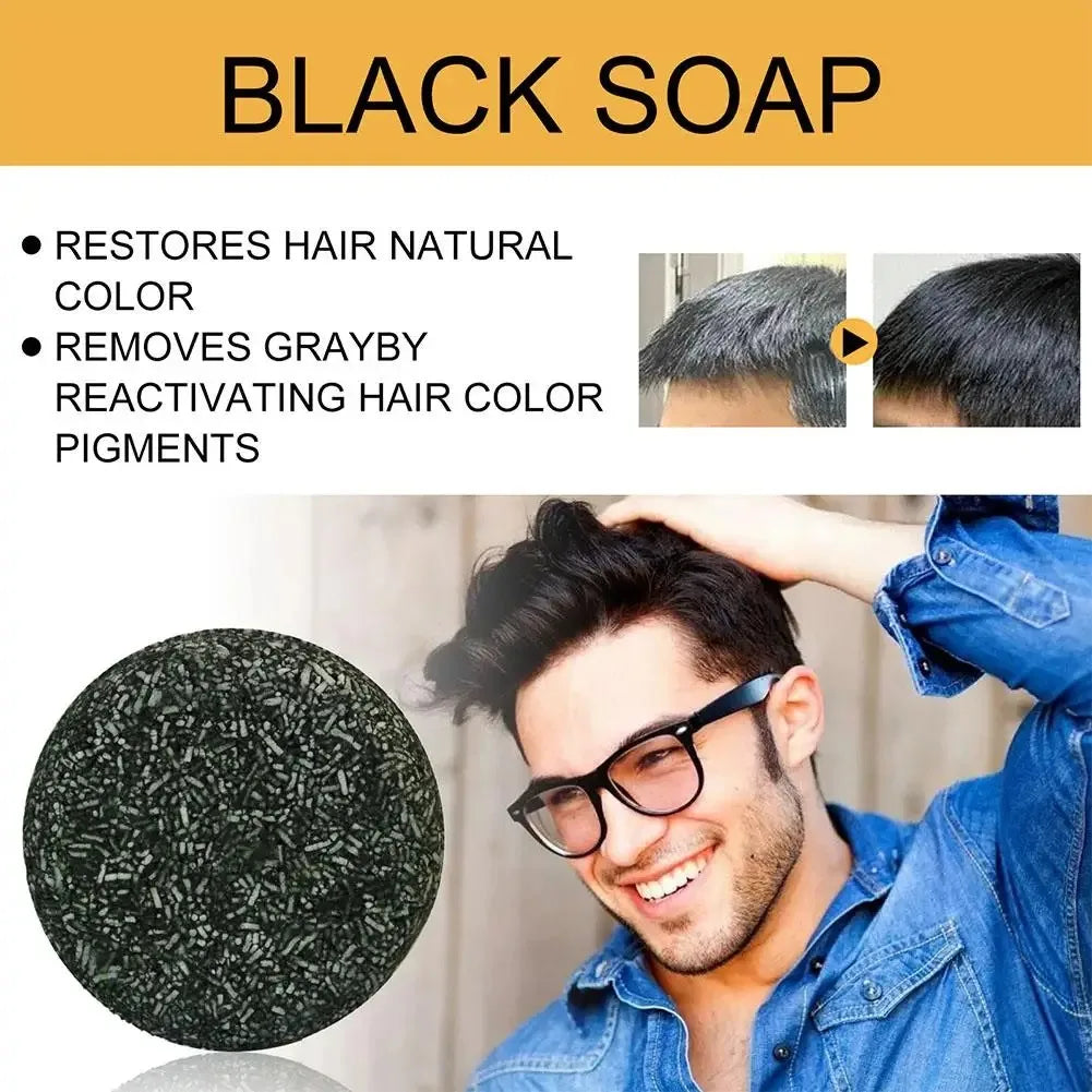 1/3pcs Polygonum Multiflorum Black Hair Soap White Hair Repair Soap Hair Care Nourishing Anti Dandruff Natural Hair Dye Soap