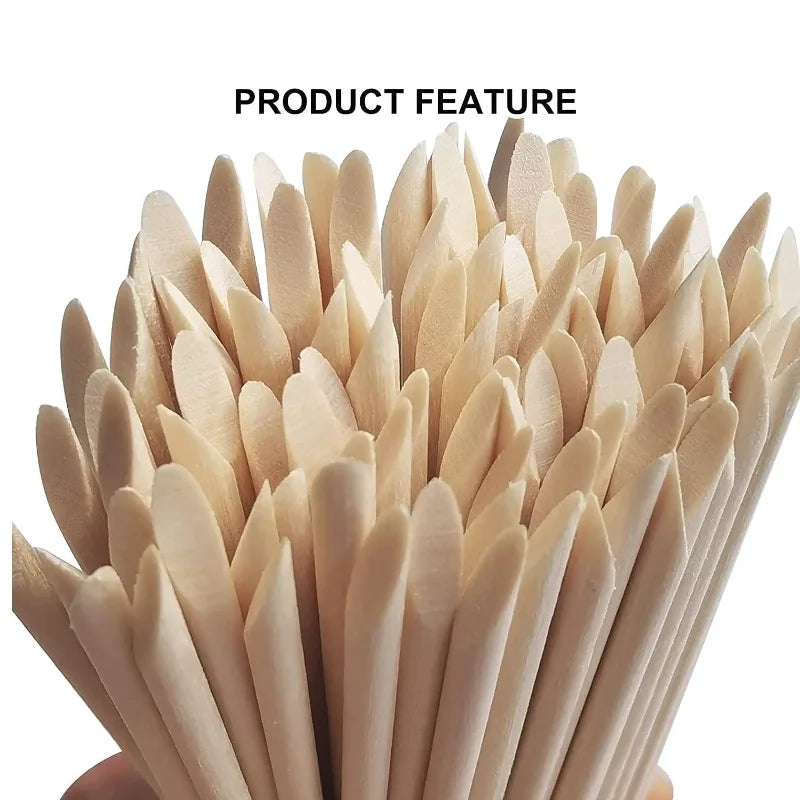 50/100/200/300pc/Set for Nail Different Sizes Orange Wood Sticks Cuticle Pusher Cuticle Remove Tool Manicure Pedicure Care Nails