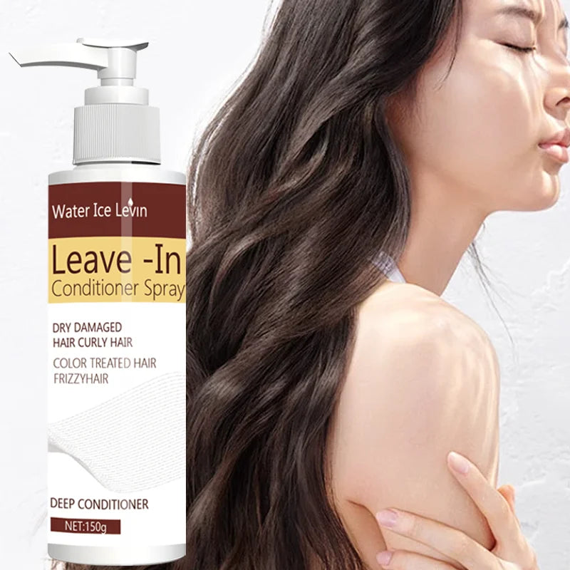 Hair Care Spray, Leave-In Conditioner and Smoothing Agent - Anti-Frizz, Deep Repair for Split Ends and Breakage - Suitable for Curly, Dry and Damaged Hair