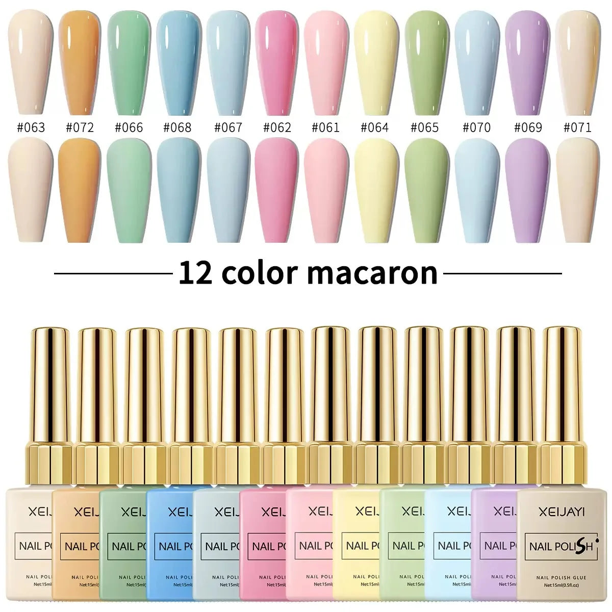 12PC Nail Gel Polish Set DIY Nail Art Design Manicure Products Soak Off UV Gel Long Lasting Manicure Painting Gel Vernis Kits