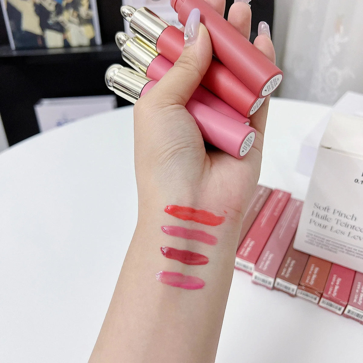 Rare Beauty Soft Pinch Tinted Lip Oil Glossy Plumping Long Lasting Hydrating Non Sticky Weightless Lip Stain Makeup With Box