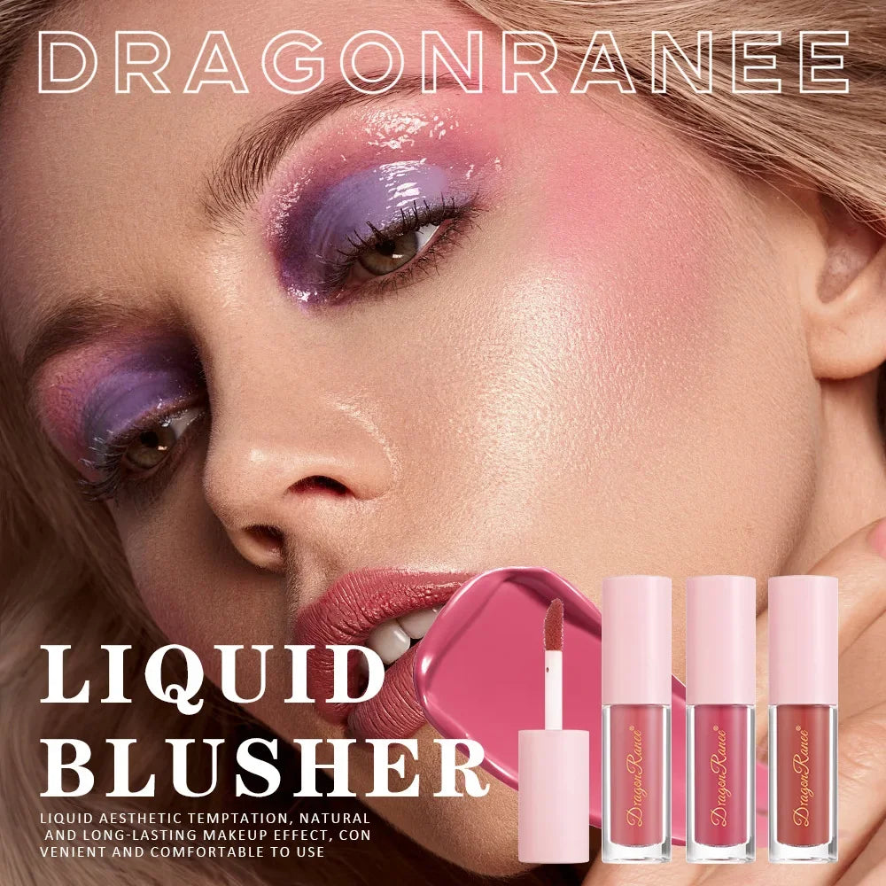 Matte Liquid Blush Waterproof Sweatproof Brighten Cheek Rouge Color Contouring Face Blusher Highly Pigmented Lasting Cosmetics