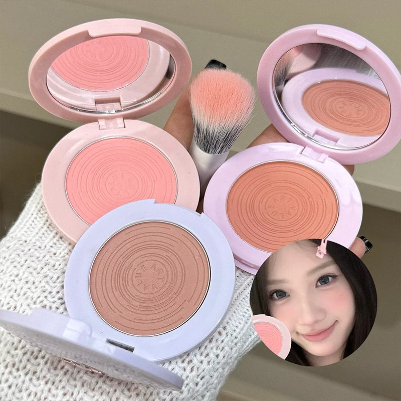 ART VALUE Monochrome Blush Palette Matte Peach Rouge Rose Red Cheek Tint Blush Powder Natural Face Contouring Shadow Cosmetics