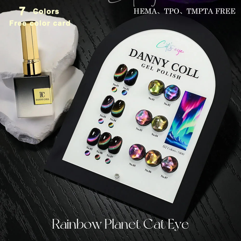 Rainbow Cat Eyes HEMA/TPO FREE Magnetic Cat Eye Gel Nail Polish UV Gel Varnish Soak Off Gelpolish Varnish Nail Art Lacque Primer