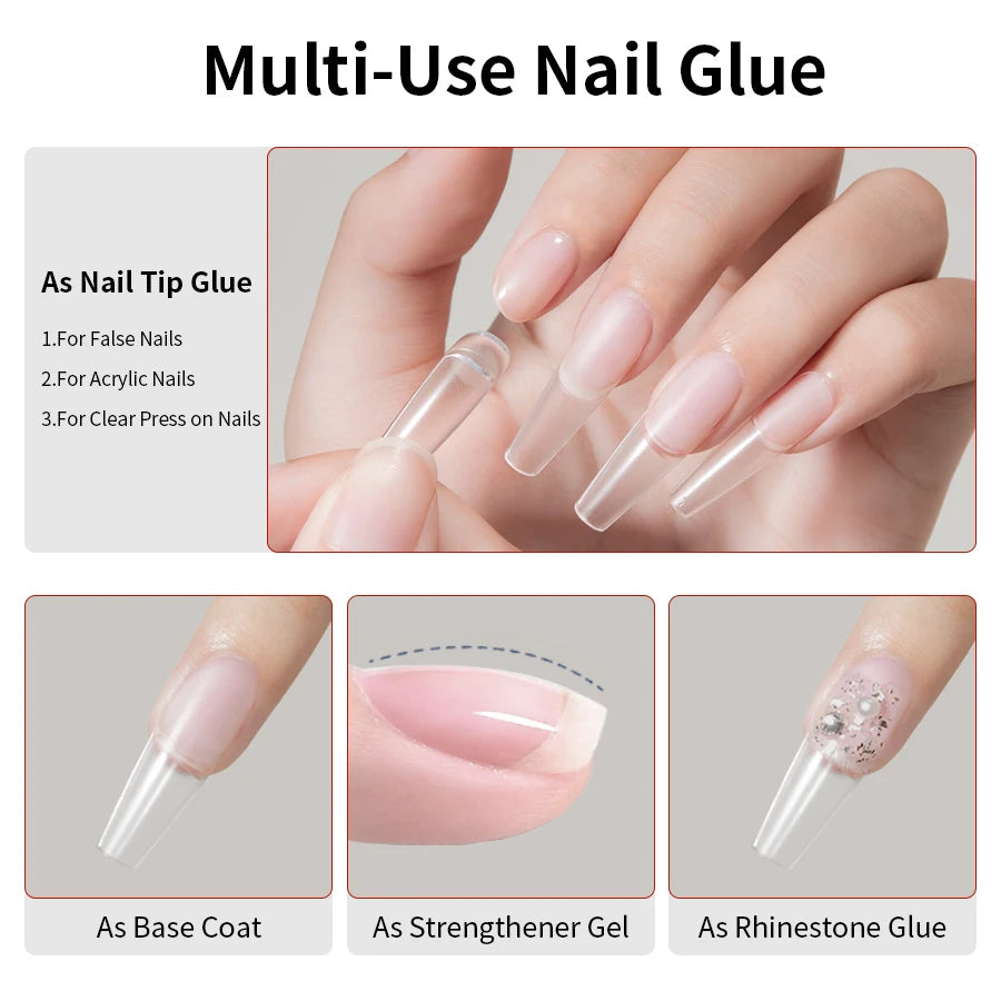 RS NAIL 12g Strong Soft Nail Tips Adhesive Gel Press On False Nails Solid Sticker Adhesive For Nail Art Soak Off UV Tips Glue