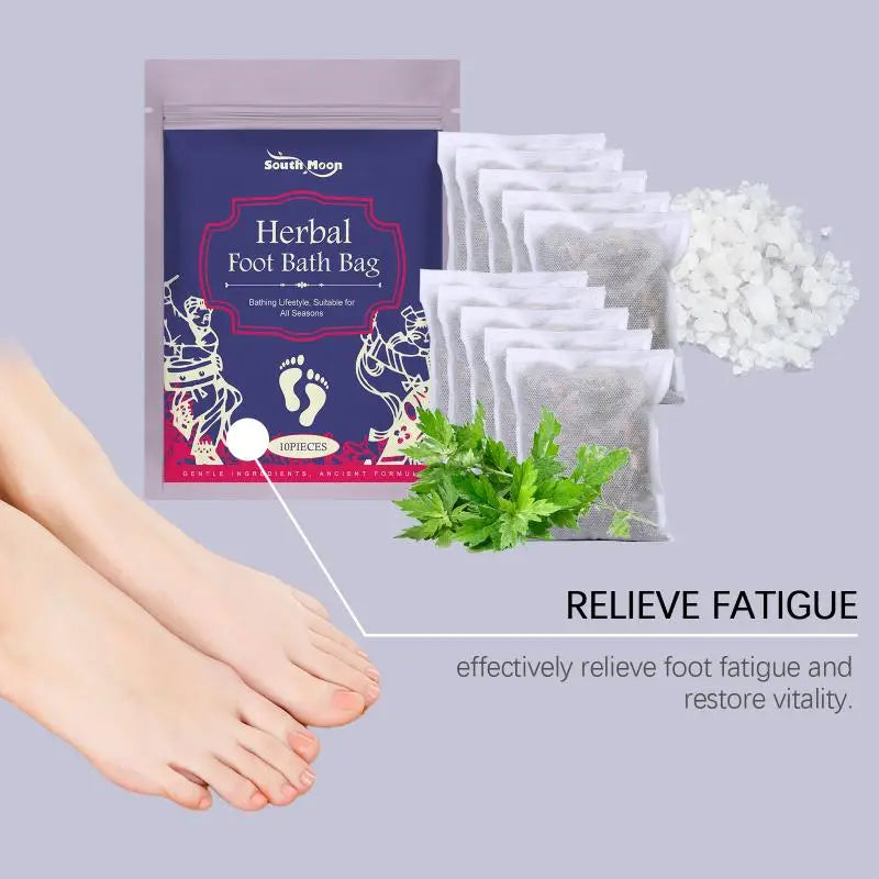 Herbal Foot Soak Kit Wormwood Extract Nourish And Relax Sore Feet Complete Foot Care Set Home Spa Routine