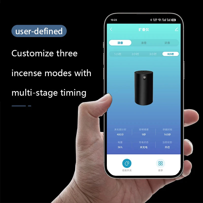 Portable Car Aroma Diffusers  APP Connected Fragrance Smell Distributor Suitable for Office Home Car Fragrance Diffusers