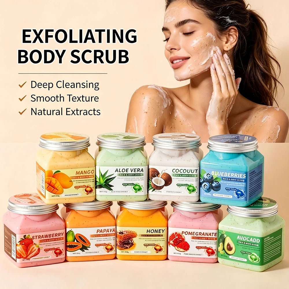 Mango Fragrant Bath Salts Exfoliati Peel Body Scrub Remove Acne Improve Chicken Skin Exfoliate Brighten Whiten Skin Sea Salt