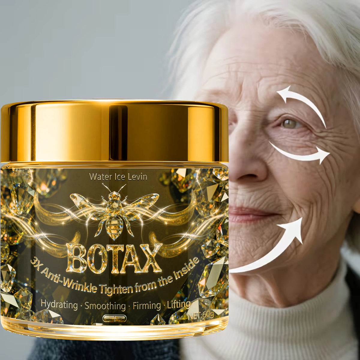 BOTAX 3X Anti-Wrinkle Face Cream: Bee Venom/Retinol, Hydrating/Smoothing, Firms & Lifts Skin with Nutrients