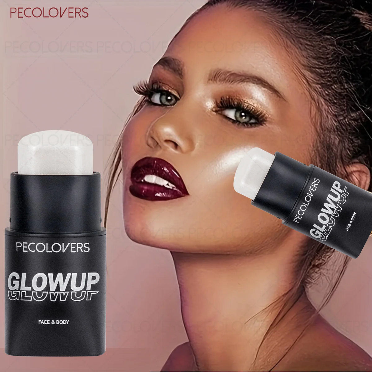 1 Pcs Waterproof Face Highlight Stick, Long-lasting Natural Finish for All Skins, Highlight & Contour & Concealer 3D Face