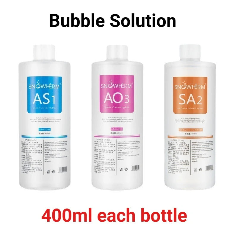400ml AS1 SA2 AO3 Aqua Peel Solution for Facial Machine Skin Deep Cleaning with Replenish Water & Exfoliating Face Serum