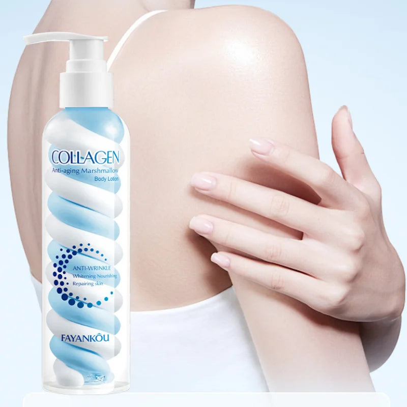 200ml Collagen Marshmallow Body Lotion, Moisturizing And Hydrating The Skin, With A Light And Non Greasy Texture