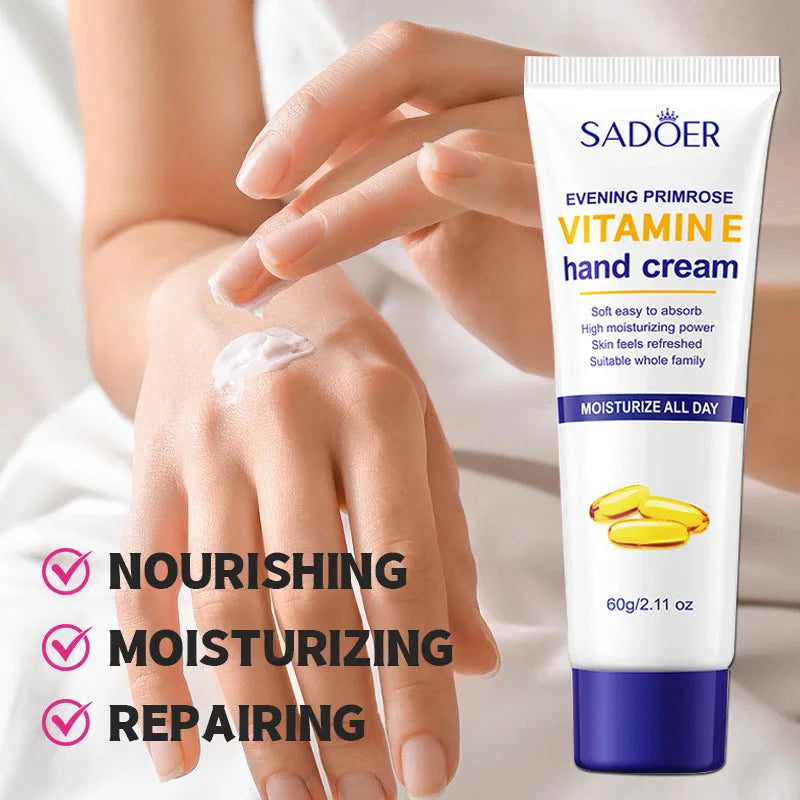 Vitamin E Nourishing Hand Cream Wrinkle Remover Exfoliating Anti-aging Repair Hand Lotion Whitening Moisturizer Beauty Skin Care