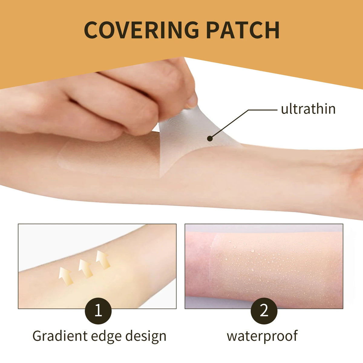 Covering Scar Tattoo Patch Sweat-Proof Waterproof Concealing Body Flaws Ultra-Thin Soft Breathable Invisible Concealer Stickers