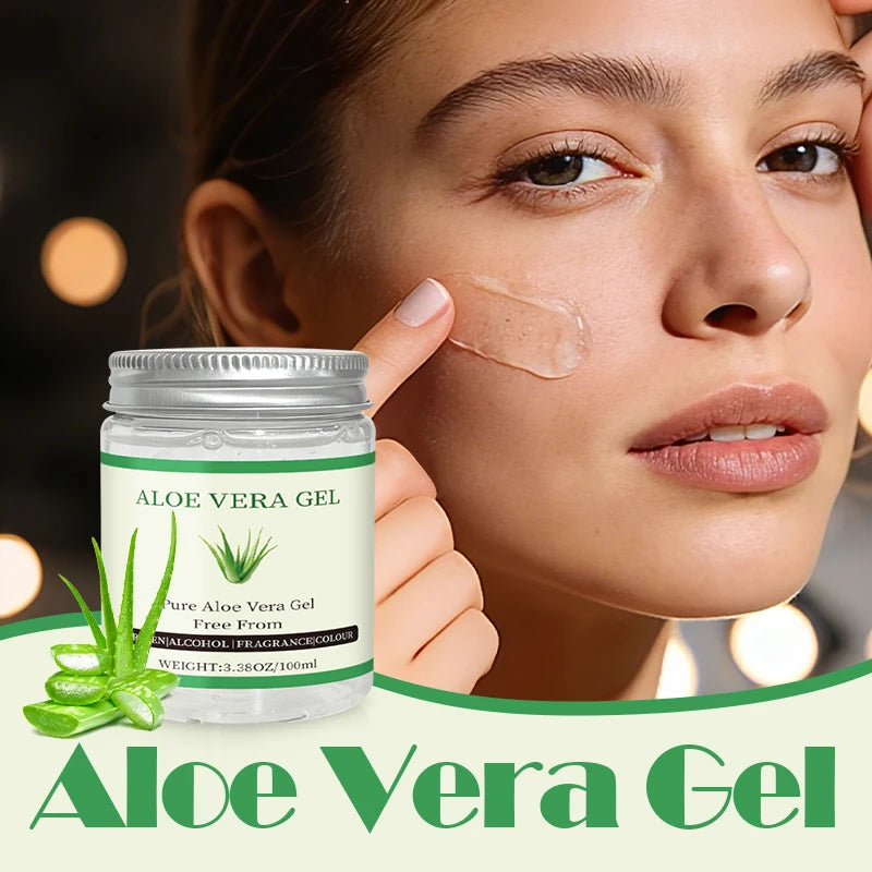 YUVK Organic aloe vera gel, deeply moisturizing and effectively hydrating. Ideal for hair, scalp, face, dry skin, acne.