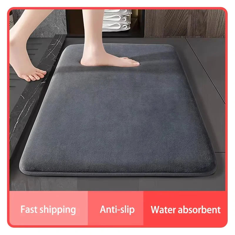 Super Absorbent Floor Mat Super Absorbent Bath Mat Super Anti Slip Coral Velvet Bathroom Floor Mat Door Mat Bathroom No Slip Mat