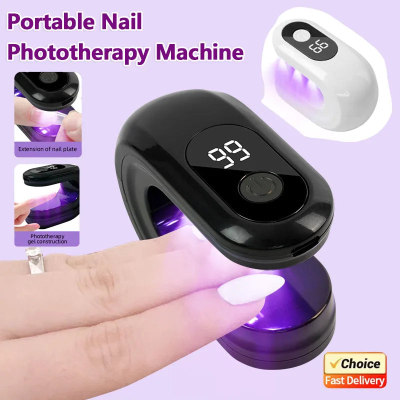 Mini UV LED Nail Dryer Lamp LCD Display 30/ 60S Timer Quick Curing Gel Polish USB Portable Manicure Tool