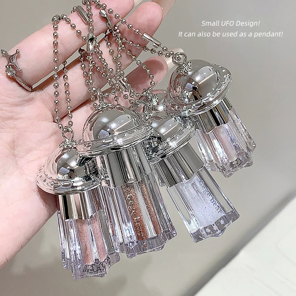Gege Bear UFO Pendant Shiny Eyeshadow Liquid Pearlescent Fine Shimmer Brightening Anti-makeup Liquid Eyeshadow