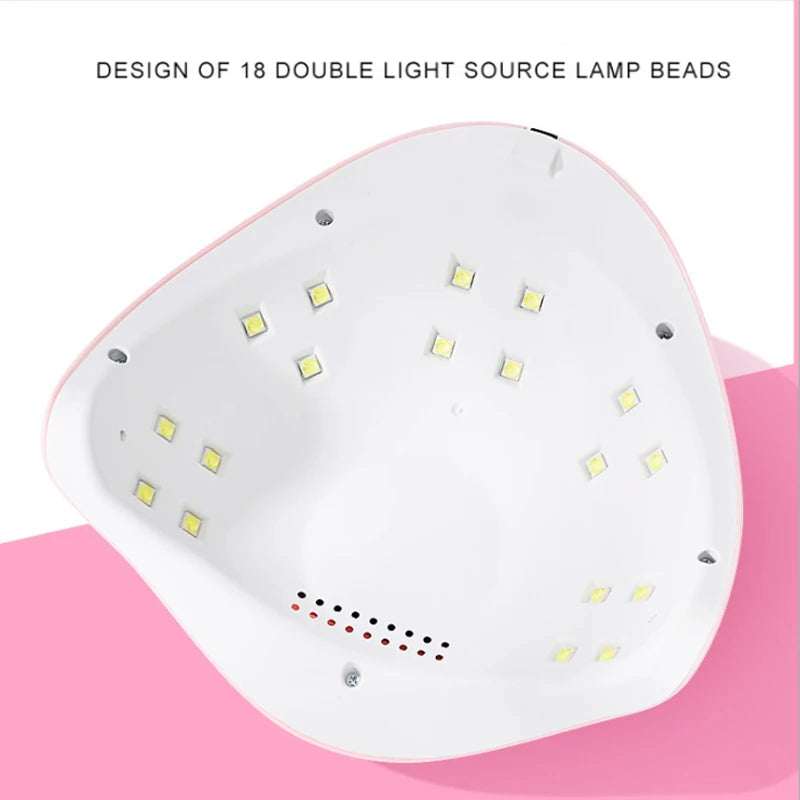 Nail UV Lamp 18LED Nail Dryer Suitable For All Gel Varnish Polishing And Curing With Timer Mode Suitable For Home Manicure Tools