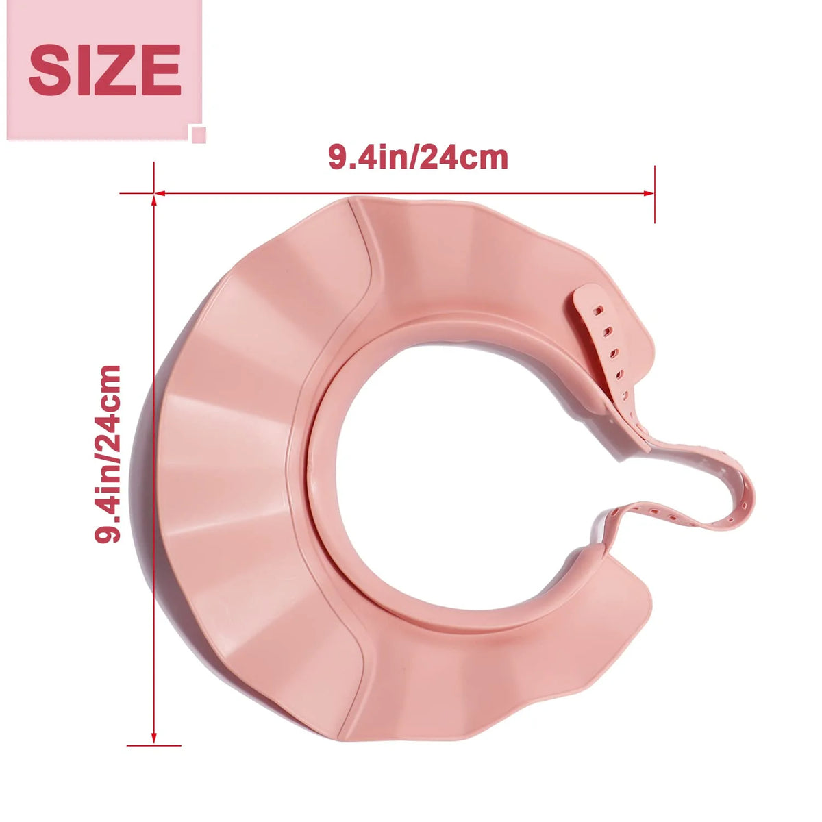 1pc Baby Adjustable Shower Cap Ear Protection Safe Shampoo Bathing Soft Hat Tpe Material Reusable Multi-Functional Sun Hat