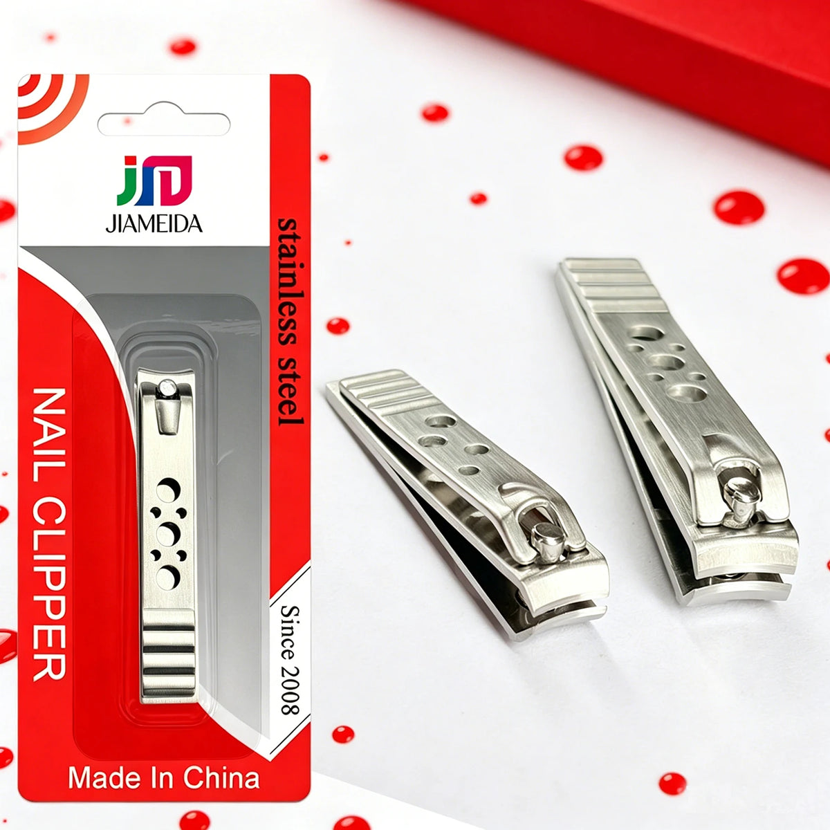 Stainless Steel Nail Clippers, Sharp Cutting Edges & Anti-Slip Handle,Nail Cutter for Manicure Set Nail Care Beauty Tool