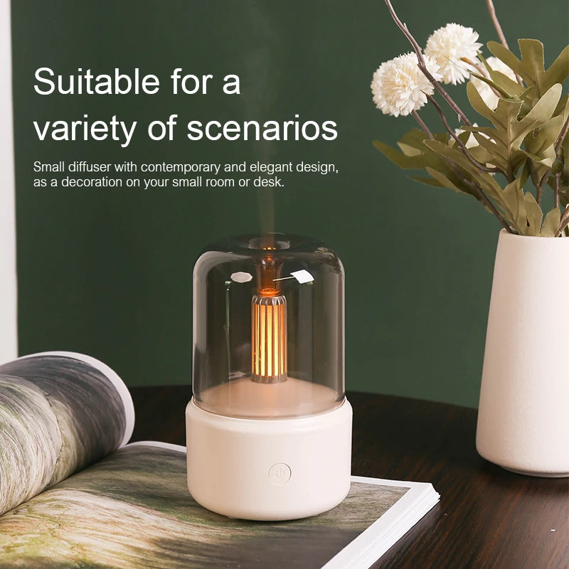 Vintage Night Light Aroma Diffuser Aromatherapy Mini Desktop Air Humidifier USB Creative Ambient Light As Gift/Essential Oil Set