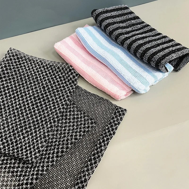 Japanese Rubbing Washcloth Bath Nylon Towel Brush for Back Towels Exfoliating Scrub Shower Sponge Body Bathroom Accessories 1PC