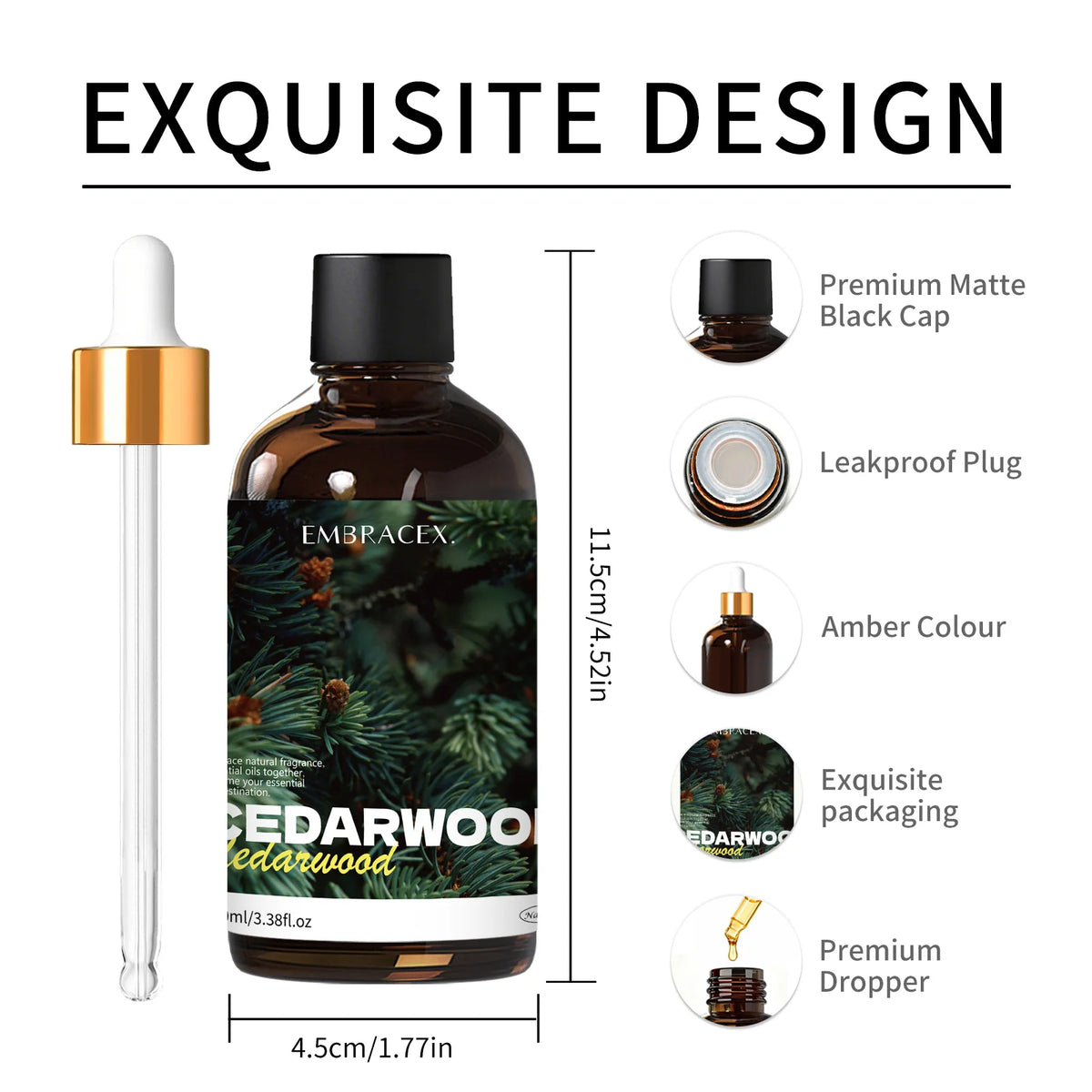 100ml Cedarwood Essential Oil Pure Plant Essential Oil For Humidifier Diffuser Candle Making Home Aroma Gift To Friends
