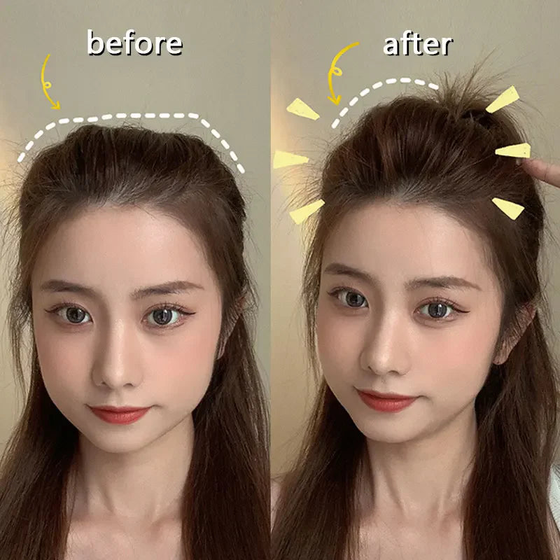 2/4/8pcs Fluffy Invisible Hair Clip for Volume Front Hairline Puff Cushion Perfect for Bun Styling Adding Women’s Hair Styling