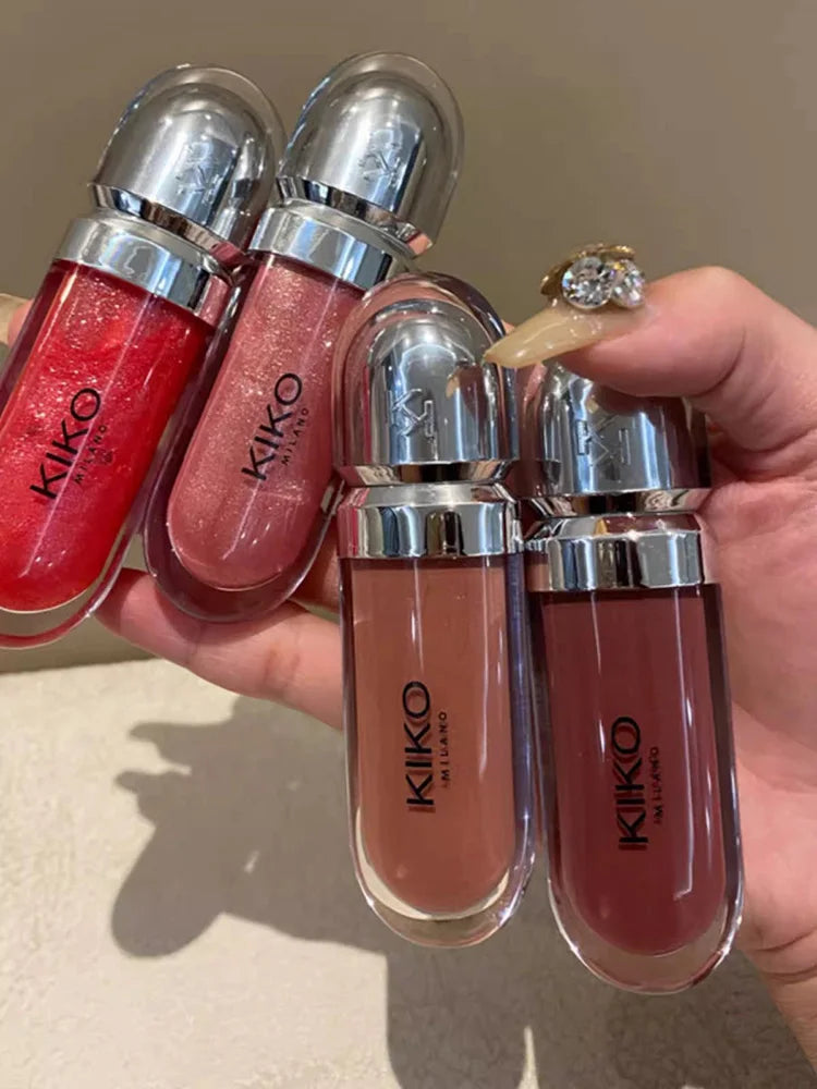 KIKO Liquid Lip Gloss Glaze Transparent Lip Gloss Mirror Lipstick Nourishing Glossy Full Lips Not Fading Milk Tea Paste Makeup