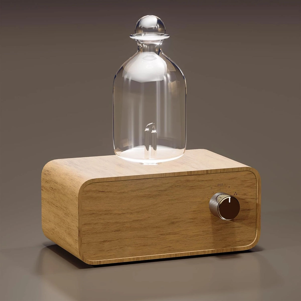 Rechargeable Essential Oil Diffuser Waterless Nebulizing Diffuser Electric Smell for Home Office Wood and Glass Aroma Diffuser