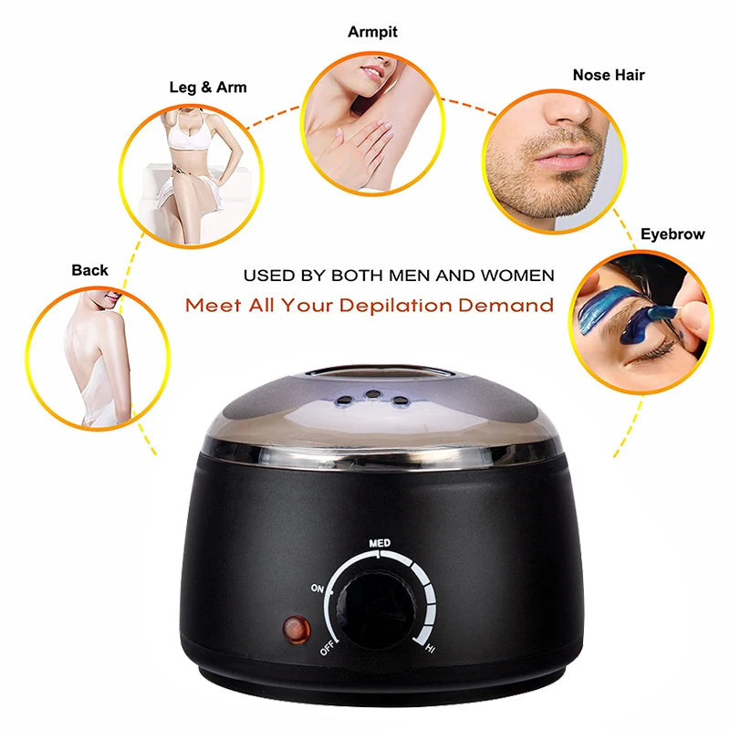 Electric Wax Heater Hot Wax Machine Paraffin Pot Warmer Hair Removal Waxing Machine Wax-melt Epilator Quick Heater