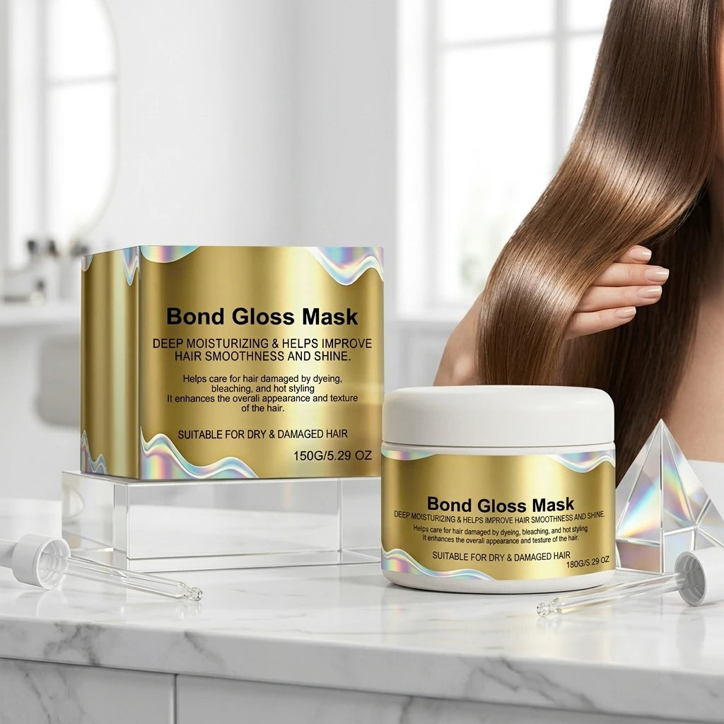 Bond Gloss Deep Conditioning Hair Mask Repair Dry Dull Damaged Hair Strengthen Hair Roots Boost Shine Nourish Scalp Conditioner