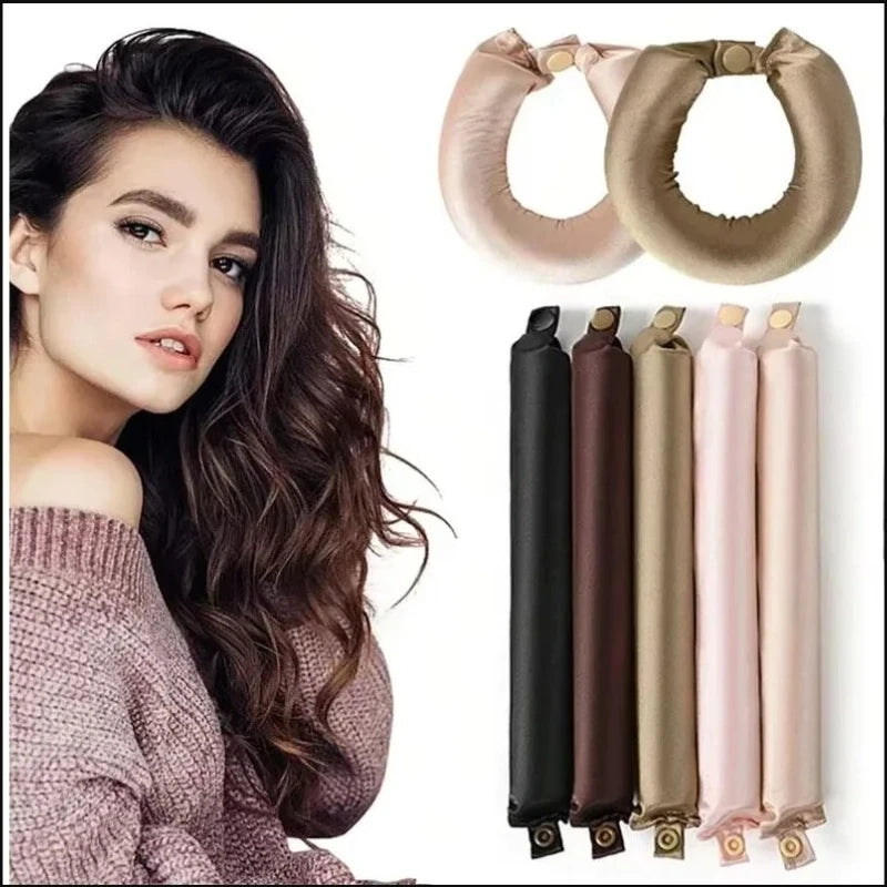 Heatless Hair Curlers Satin Curling Rod Headband No Heat Silk Curls Lazy Hair Rollers Soft Hair Curler to Sleep In Styling Tools