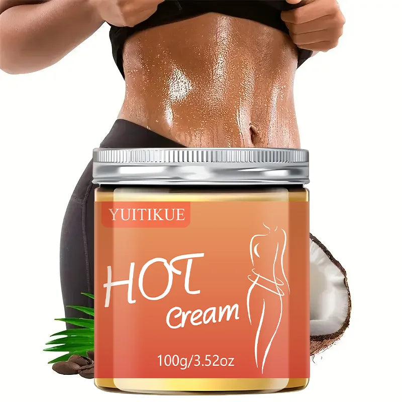 YUITIKUE 100g Hot Heating Firming Body Cream Deep Massage Lotion Boost Skin Elasticity Shape Waist Leg Butt Body Care